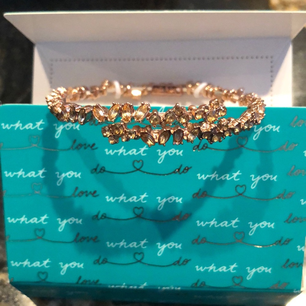Stella & Dot Hera Coil Bracelet Rose Gold